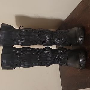Woman's Sorel Leather Tie Boots, Sz. 6